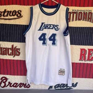 Size 56 - Mitchell & Ness LA Lakers 1971-72 Jerry West # 44 White Jersey